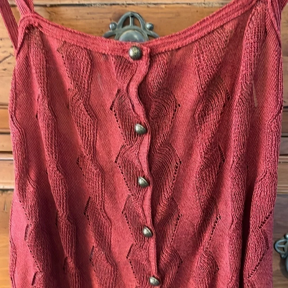 Free People Rust Tank Tunic Top Size XS NWOT